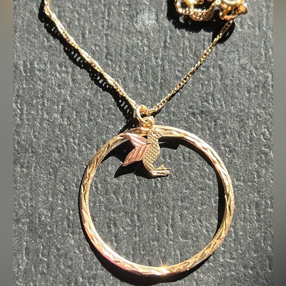 14k gold Dove necklace